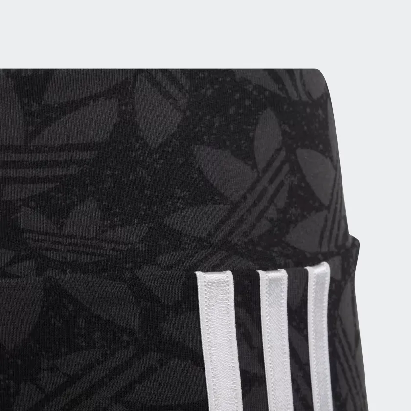 Adidas Kid's High Waisted Cycling Shorts - Carbon / Black / White