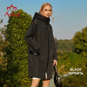 Astrid 2022 Spring Women Parkas Plus Size Long Loose Padded Down Coats Hooded Women's Jacket Fashion Outerwear Quilted AM-7561