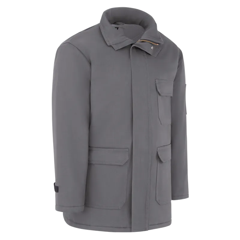 Bulwark, Men's Heavyweight Excel FR Comfortouch Insulated Deluxe Parka, JLP8, FR 7oz, Cat3, Gray