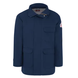 Bulwark, Men's Heavyweight Excel FR Comfortouch Insulated Deluxe Parka, JLP8, FR 7oz, Cat3, Navy