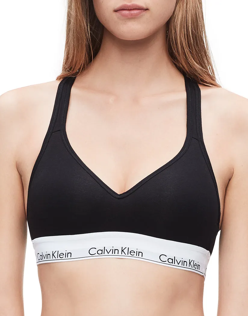 Calvin Klein Women Modern Cotton Lightly Lined Bralette Black QF1654