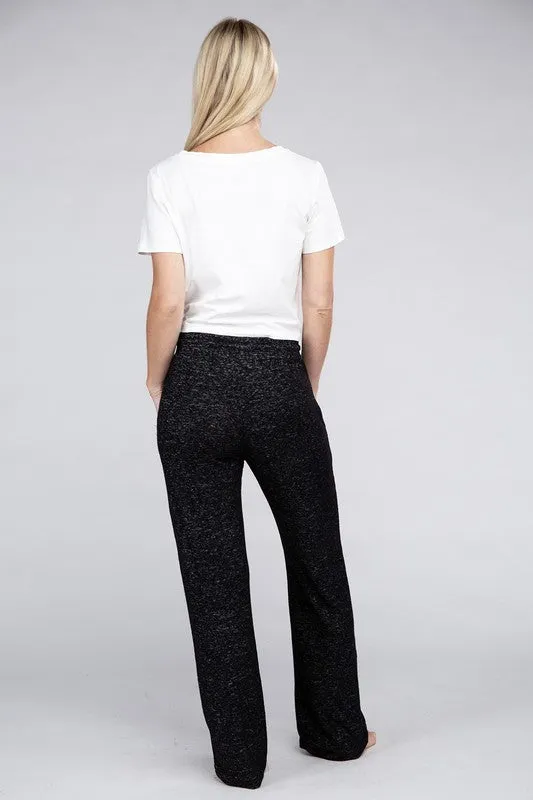 Casual Heather Gray Cozy Terry Lounge Pants