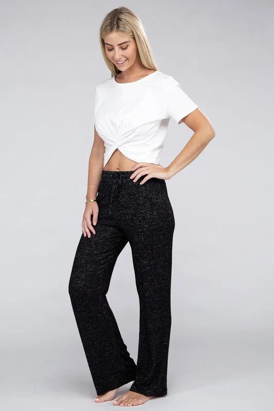 Casual Heather Gray Cozy Terry Lounge Pants