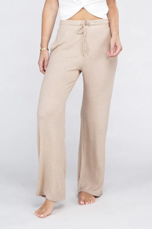 Casual Heather Gray Cozy Terry Lounge Pants