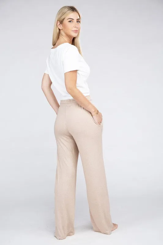 Casual Heather Gray Cozy Terry Lounge Pants