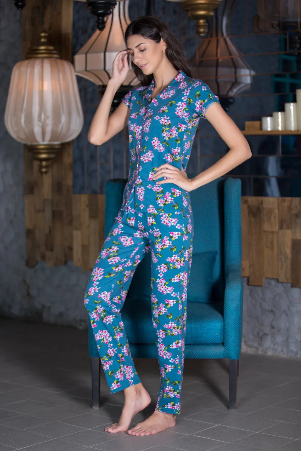 Colette floral classic night suit