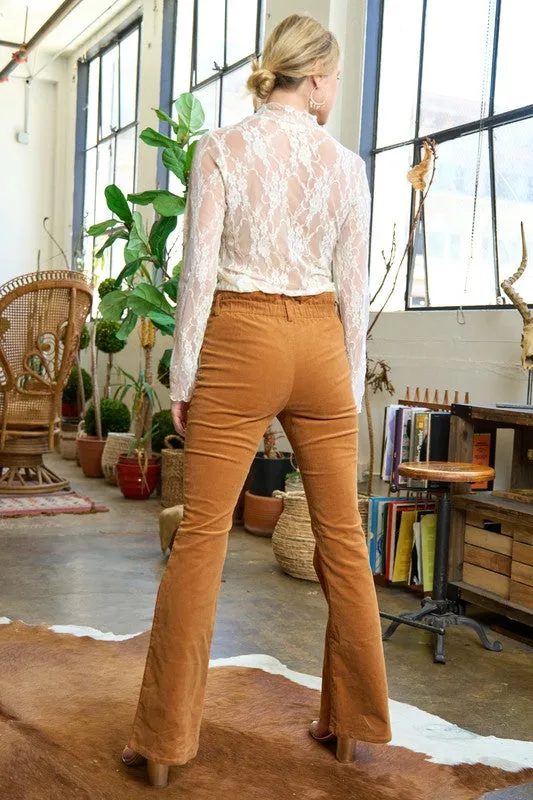 CORDUROY FLARE PANTS