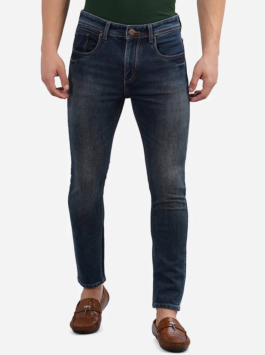 Denim Blue Washed Urban Fit Jeans | Greenfibre