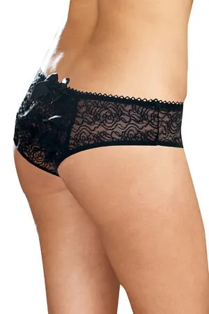 Diva Open Crotch Lace Shorts