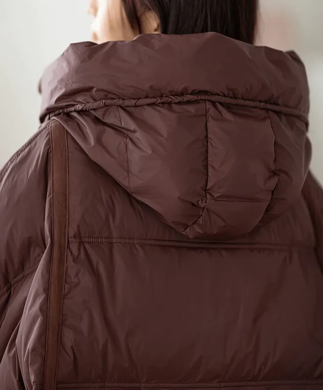 Fashion Casual Women's Oversized Down Jacket with Hood - SF1594