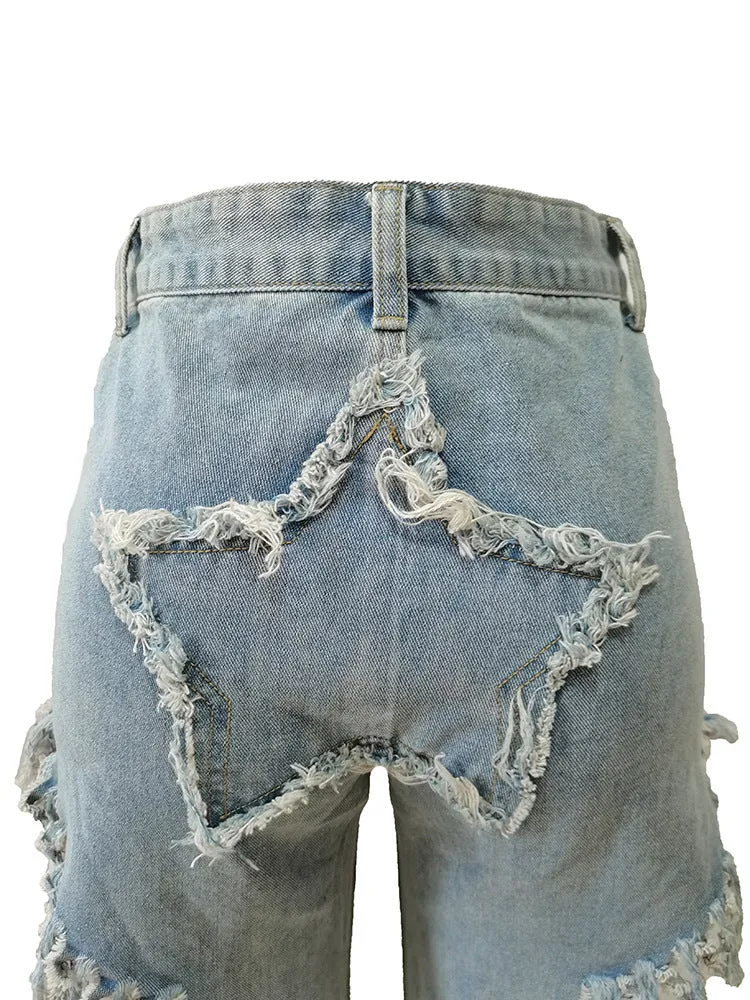 Fashionable and sexy distressed jeans AY2874