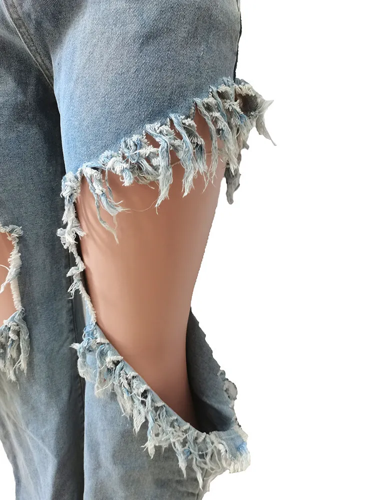 Fashionable and sexy distressed jeans AY2874