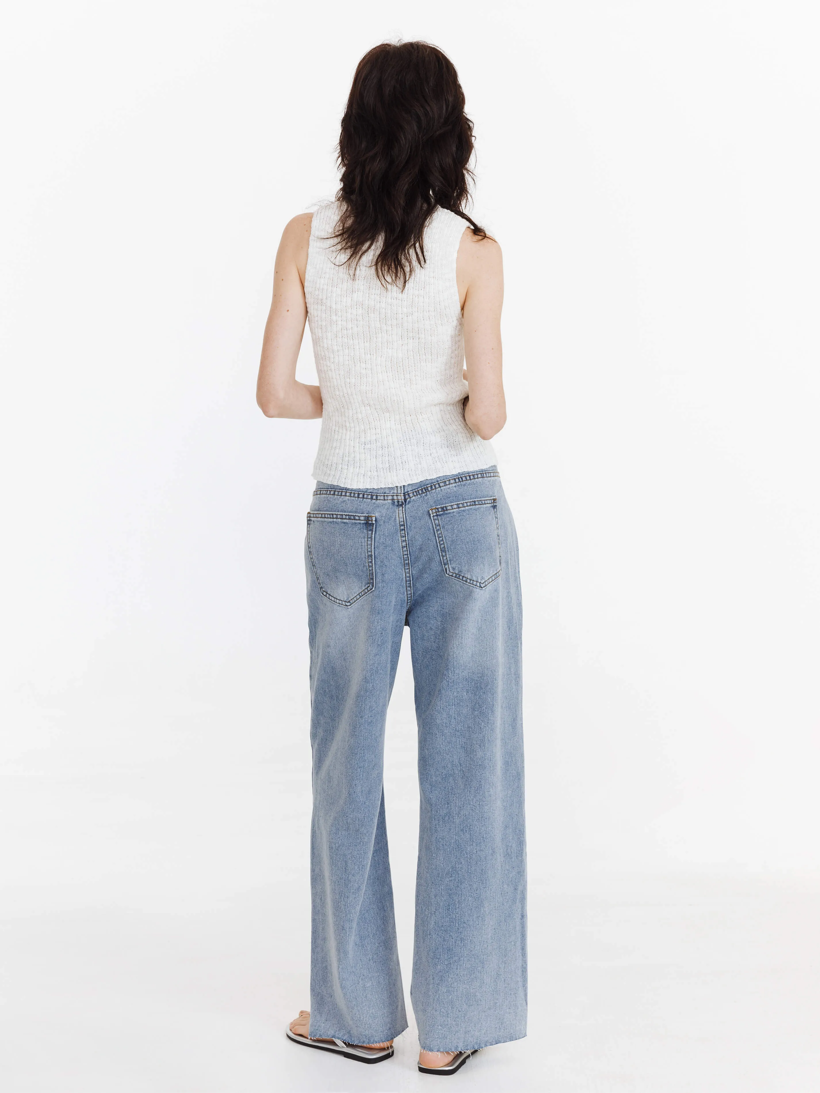 High Waist Loose Straight Leg Jeans