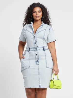 Jayden Button Front Denim Dress