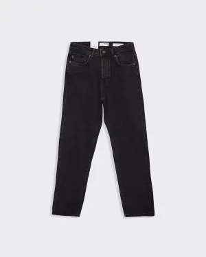 Jeans Wide Kobe Nero in Cotone