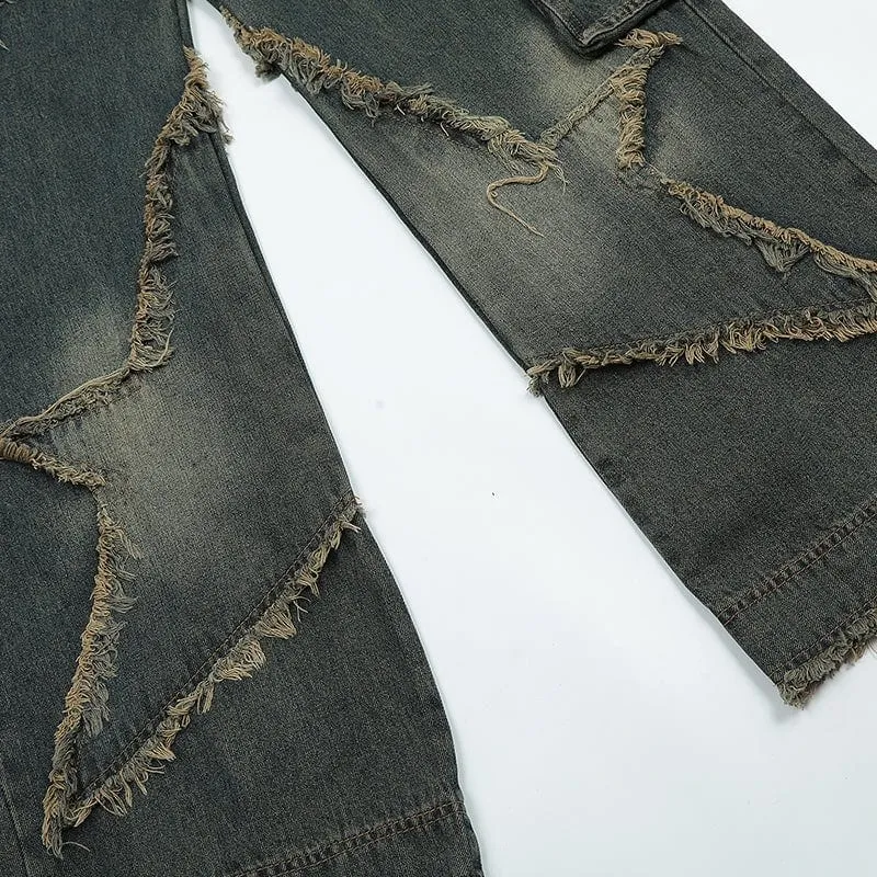 Lemandik Cargo Jeans Frayed Star