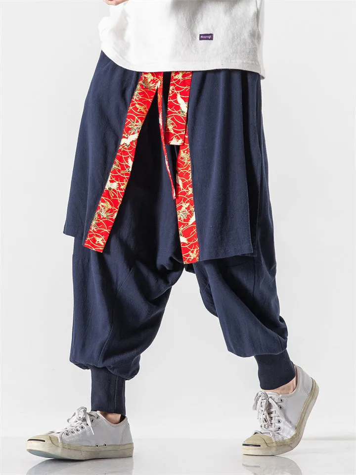 Men's Cozy Cotton Linen Hakama Pants