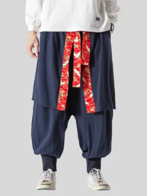 Men's Cozy Cotton Linen Hakama Pants