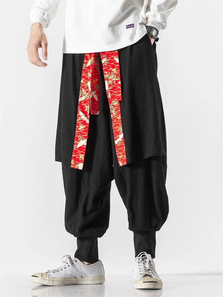 Men's Cozy Cotton Linen Hakama Pants