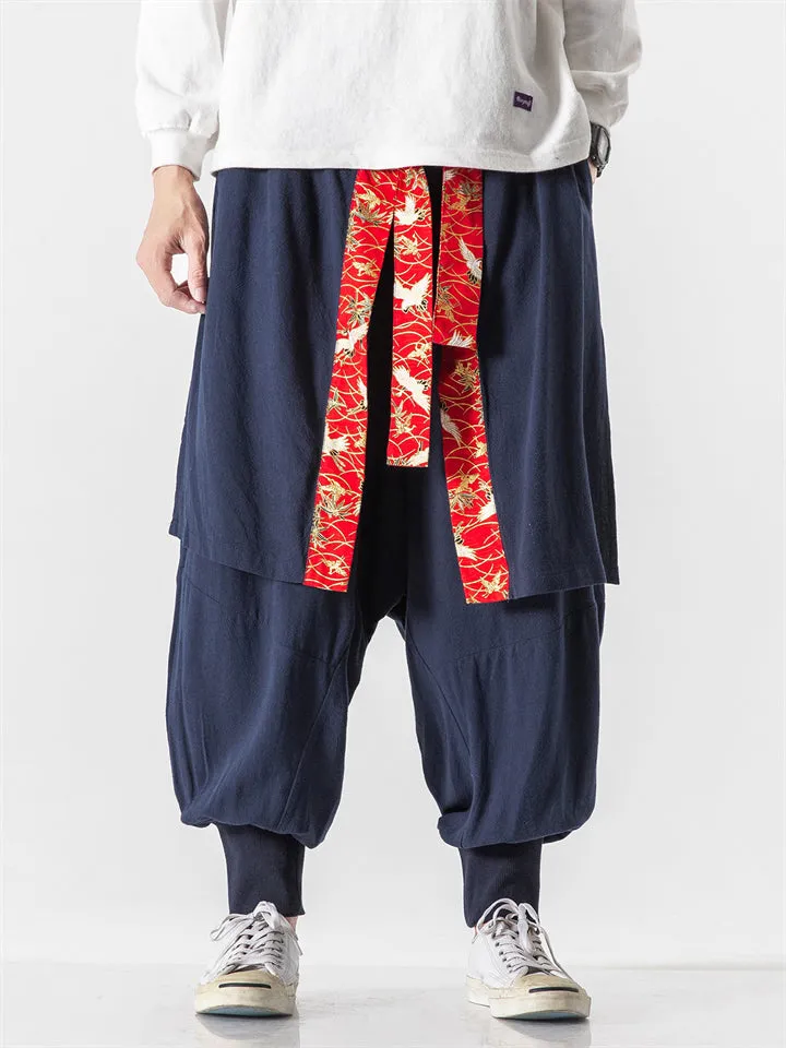 Men's Cozy Cotton Linen Hakama Pants