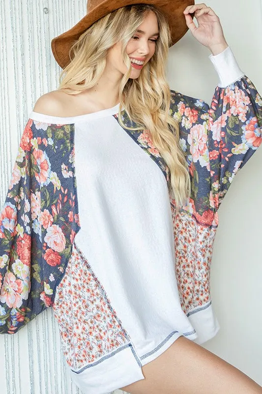 Mya Where Are You Floral Tunic Top - Final Sale