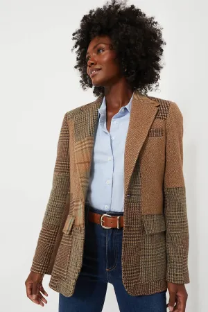 Olive Brown Multi Patchwork Heritage Blazer