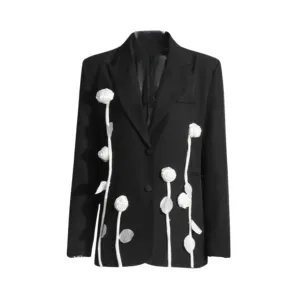 Pre Order:  Flower Splicing Slim Fit Blazer