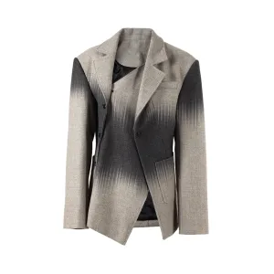 Pre Order:  Gradient Print Woolen Blazer