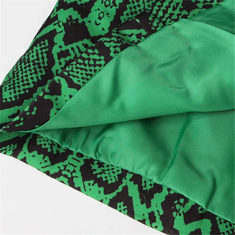 Pre Order:  Green Snake Pattern Loose Blazer