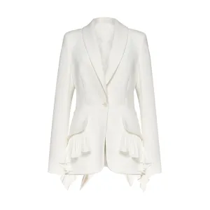 Pre Order:  Spliced Notched Collar Blazer