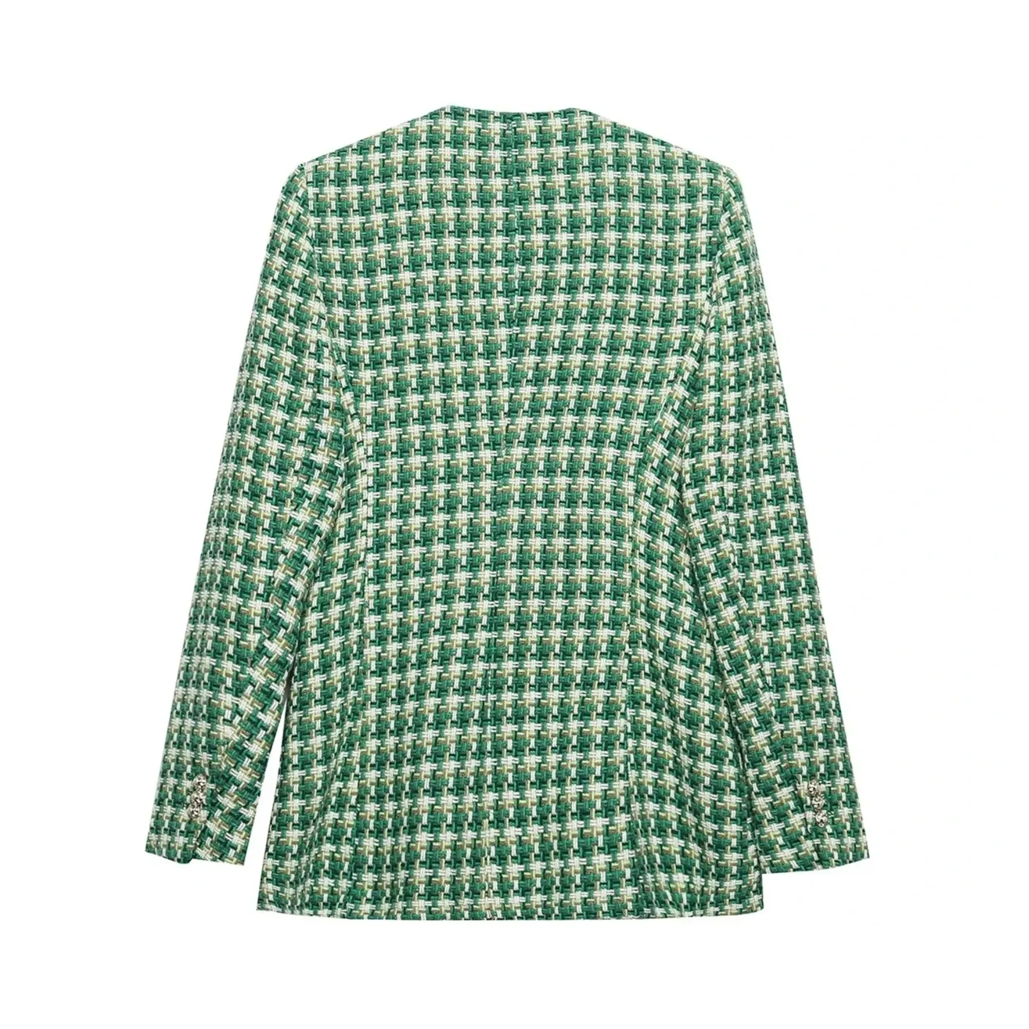 Pre Order:  Textured Plaid Double Breasted Blazer