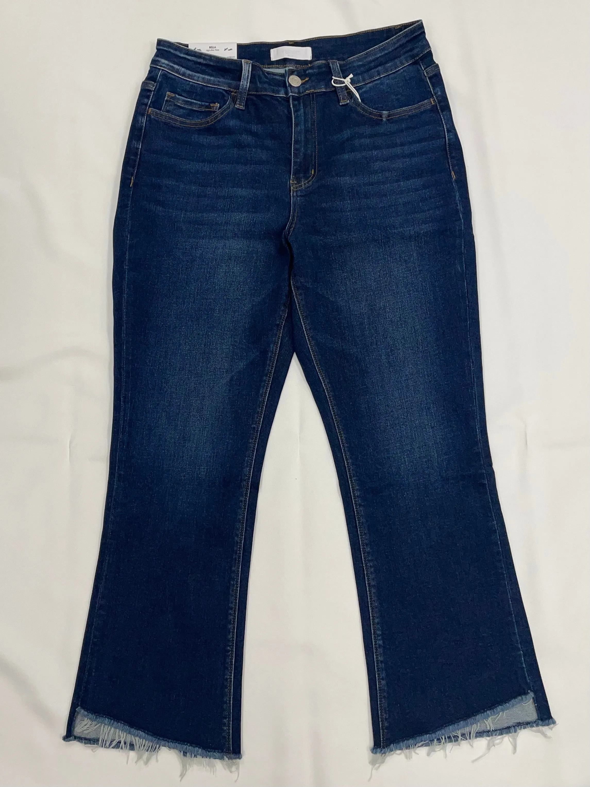 Raw Hem Kick Flare Jeans