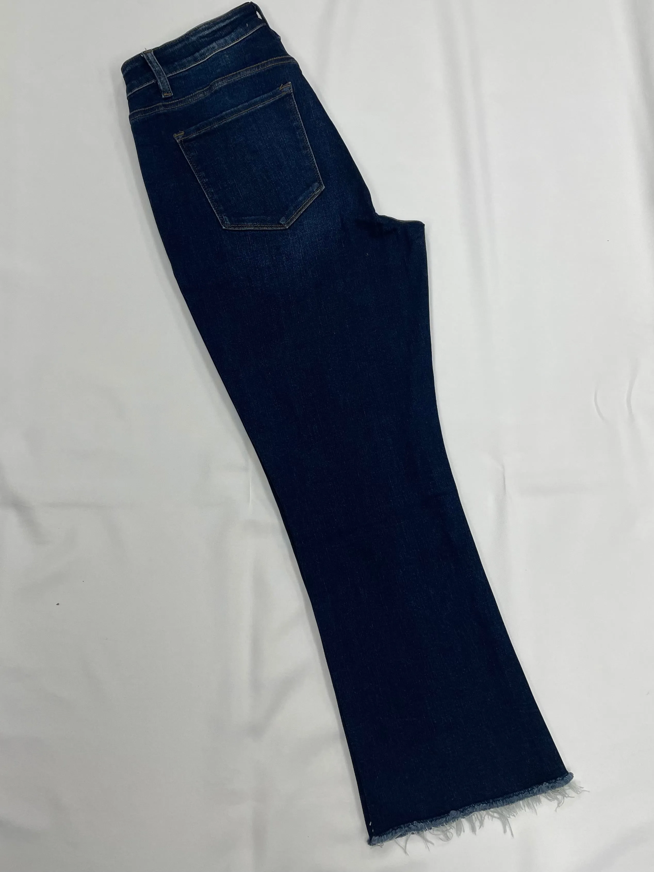 Raw Hem Kick Flare Jeans