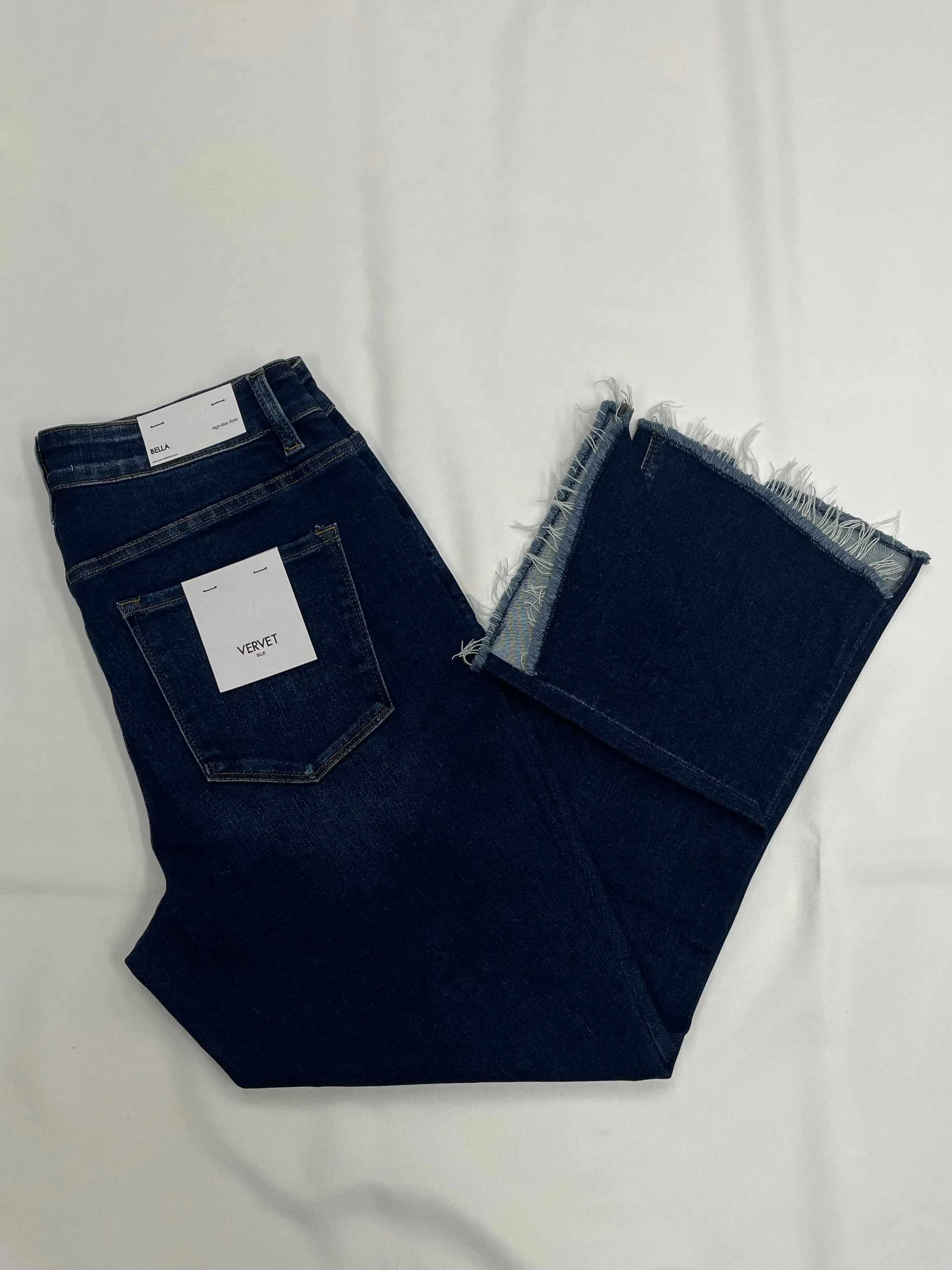 Raw Hem Kick Flare Jeans