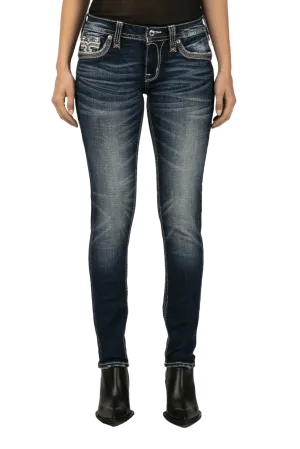 Rock Revival Hibiscus Skinny Jeans