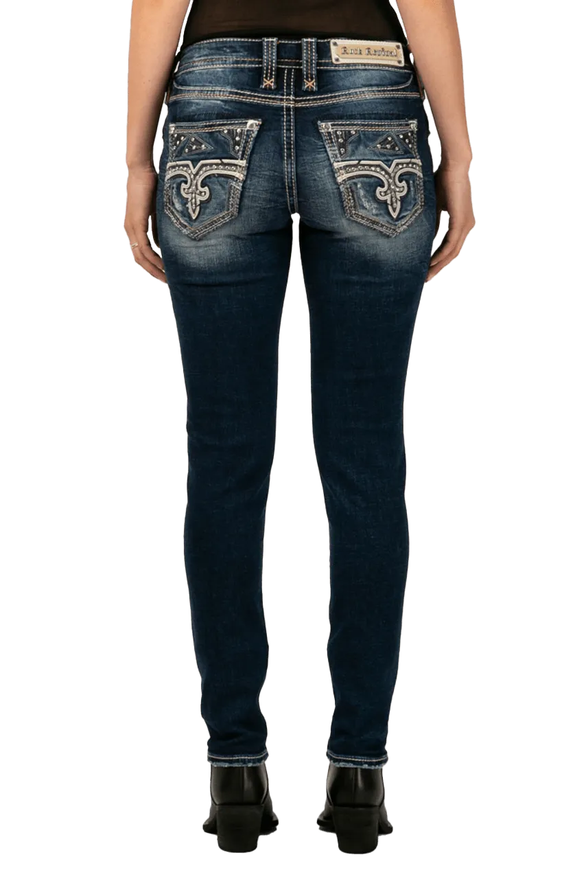 Rock Revival Hibiscus Skinny Jeans