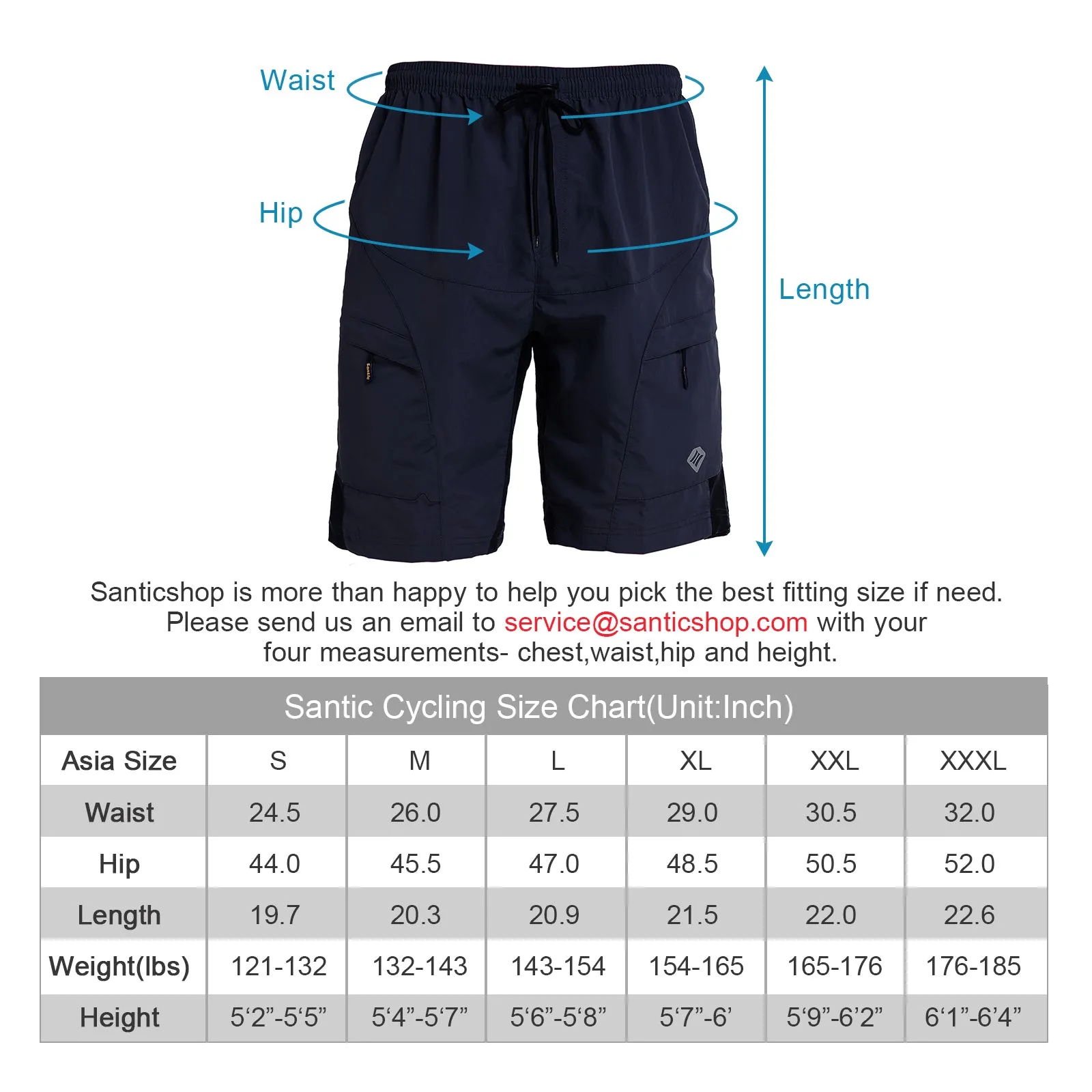 Santic Boden Navy Men Cycling MTB Shorts