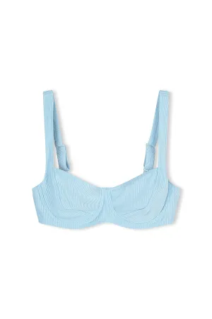 Signature Stripe Bra Cup - Shallow Blue