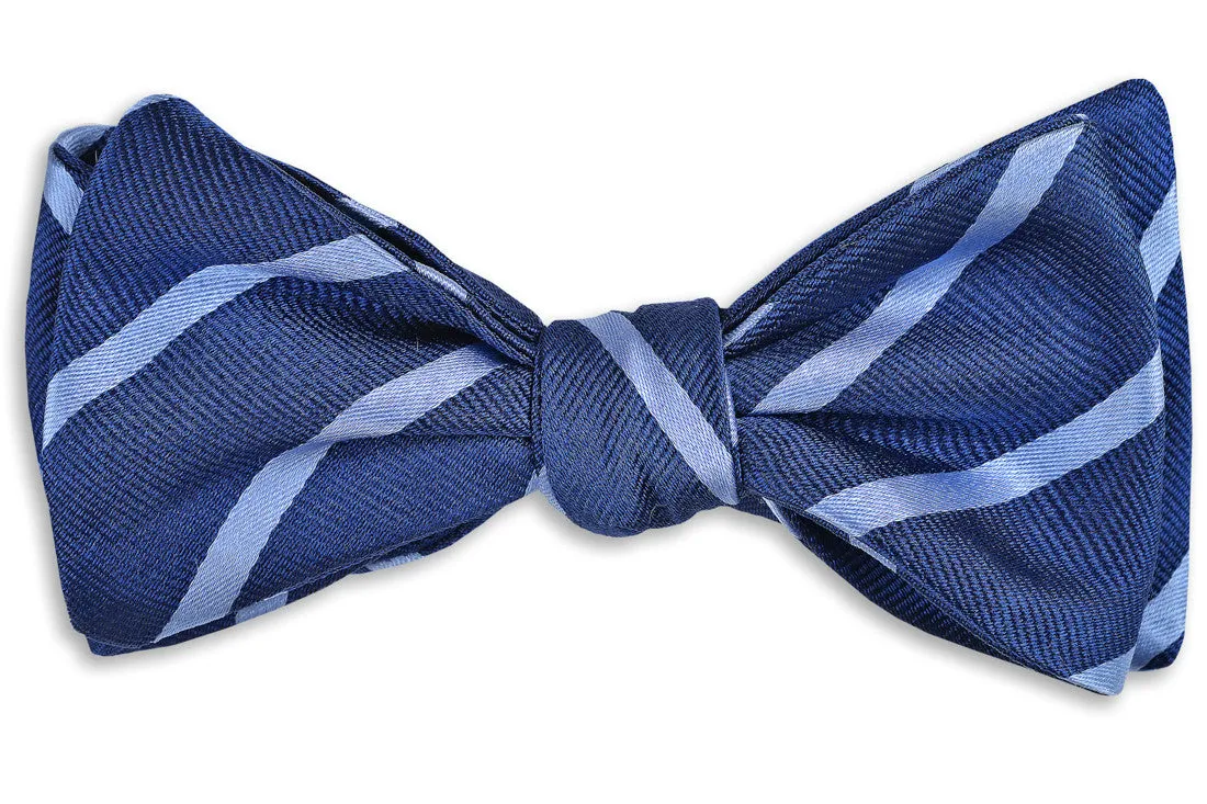 Sunday Brunch Blue Striped Bow Tie