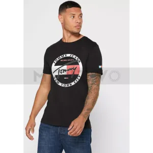 TJ Circle Graphic Black Tshirt