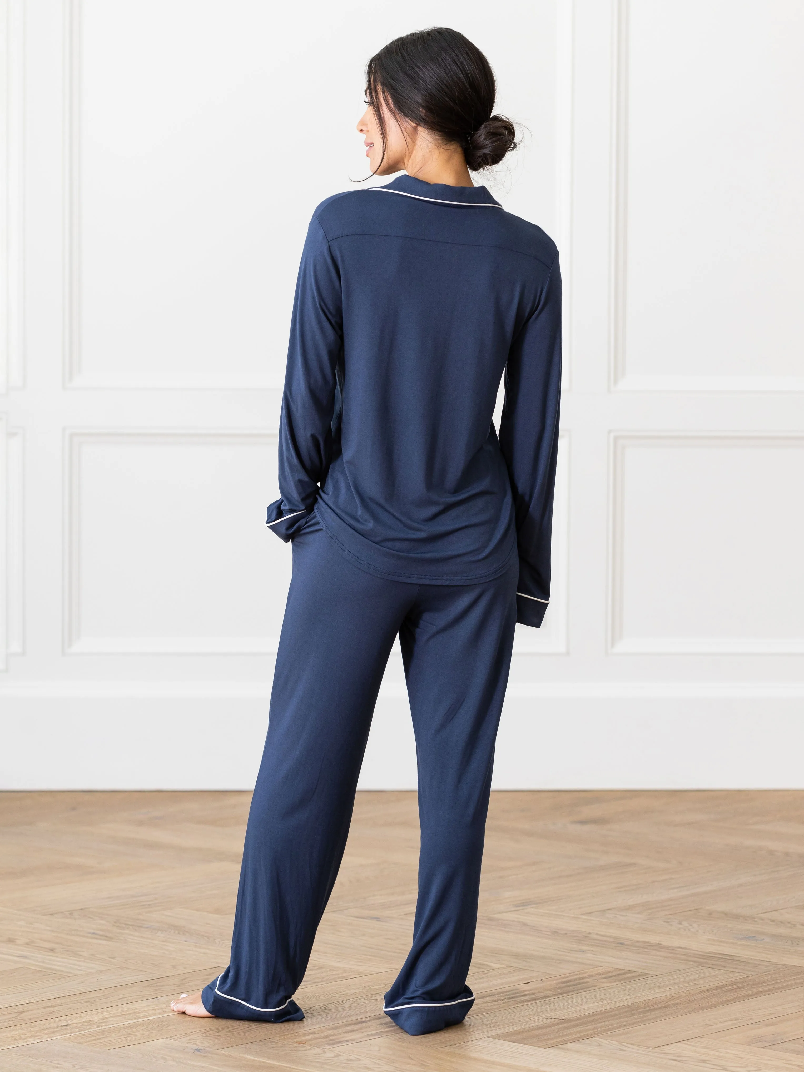 Women's Bamboo Stretch-Knit Long Sleeve Pajama Set TALL